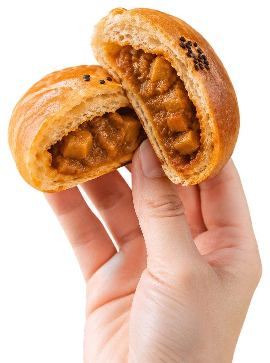 食べ歩きのカレーパン